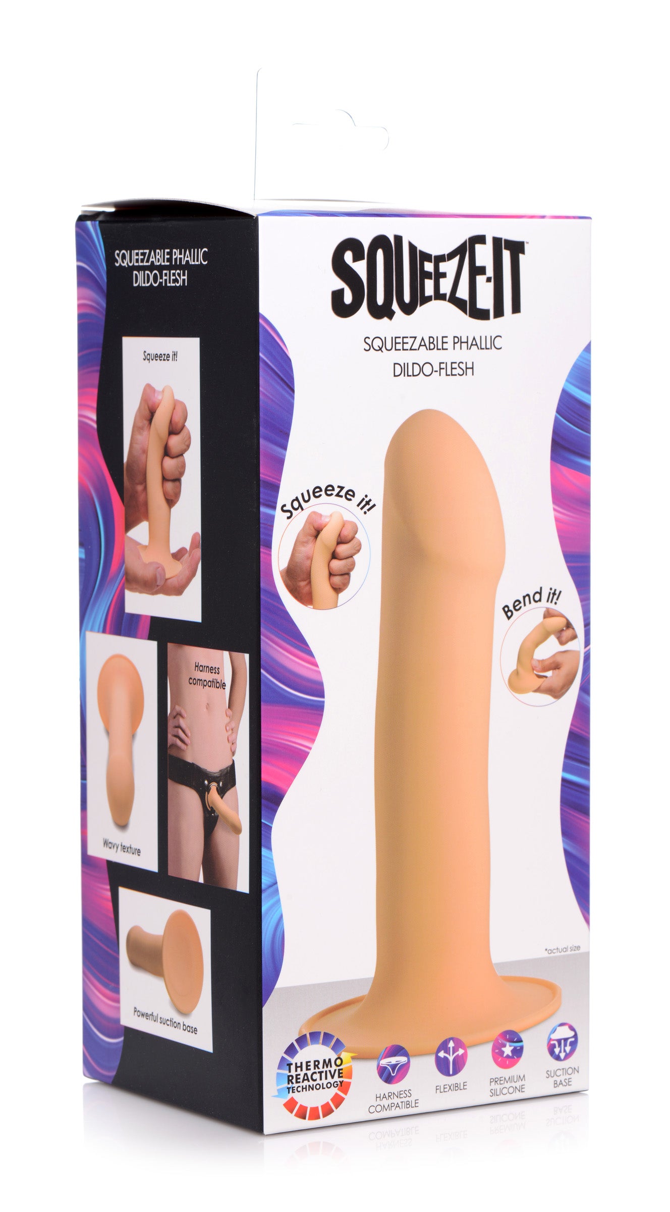 Squeezable Phallic Dildo - Beige - UABDSM