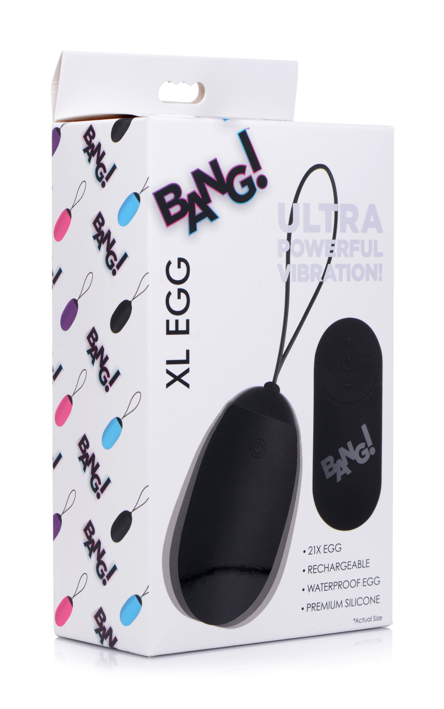 XL Silicone Vibrating Egg - Black - UABDSM