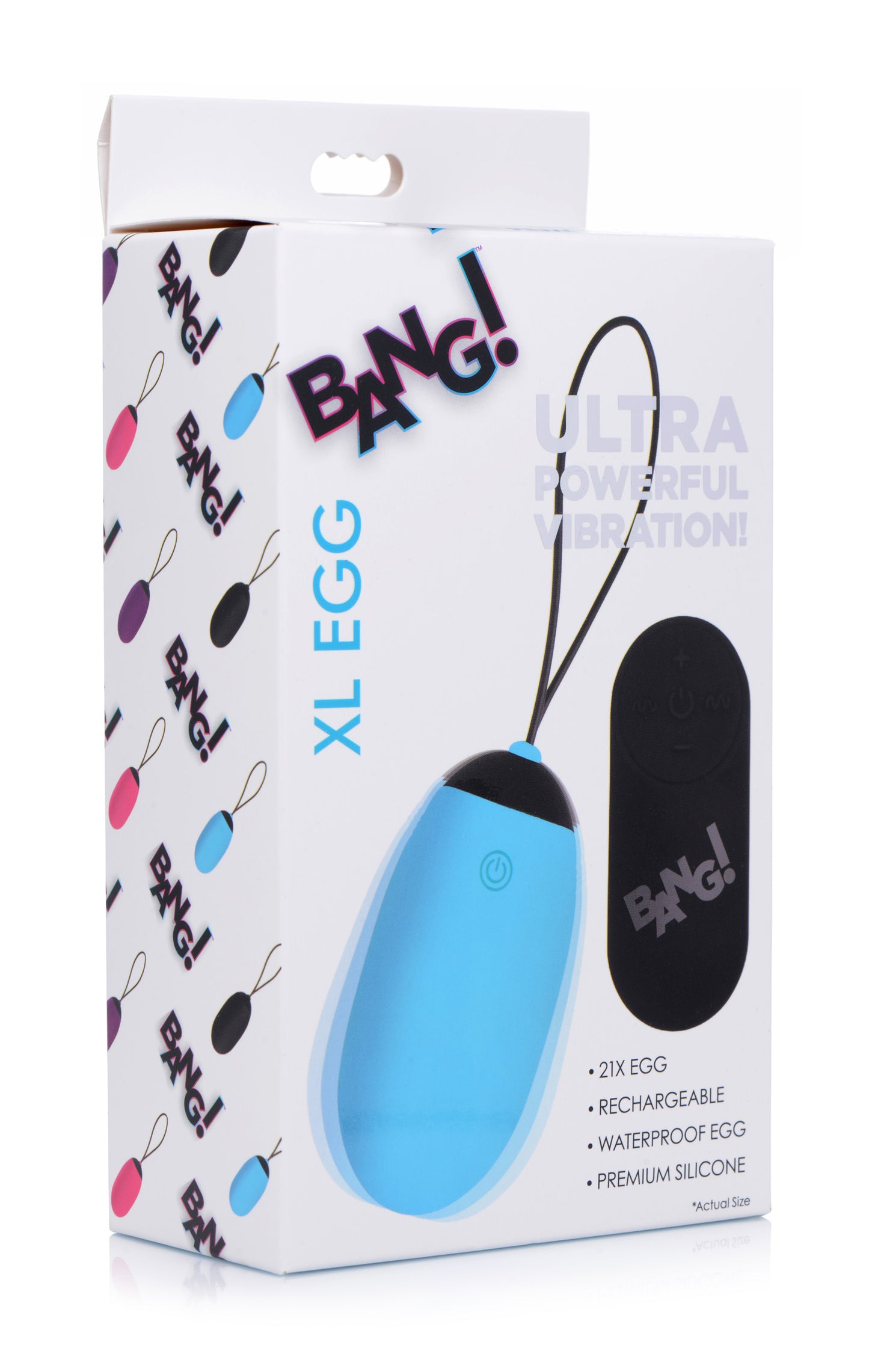 XL Silicone Vibrating Egg - Blue - UABDSM