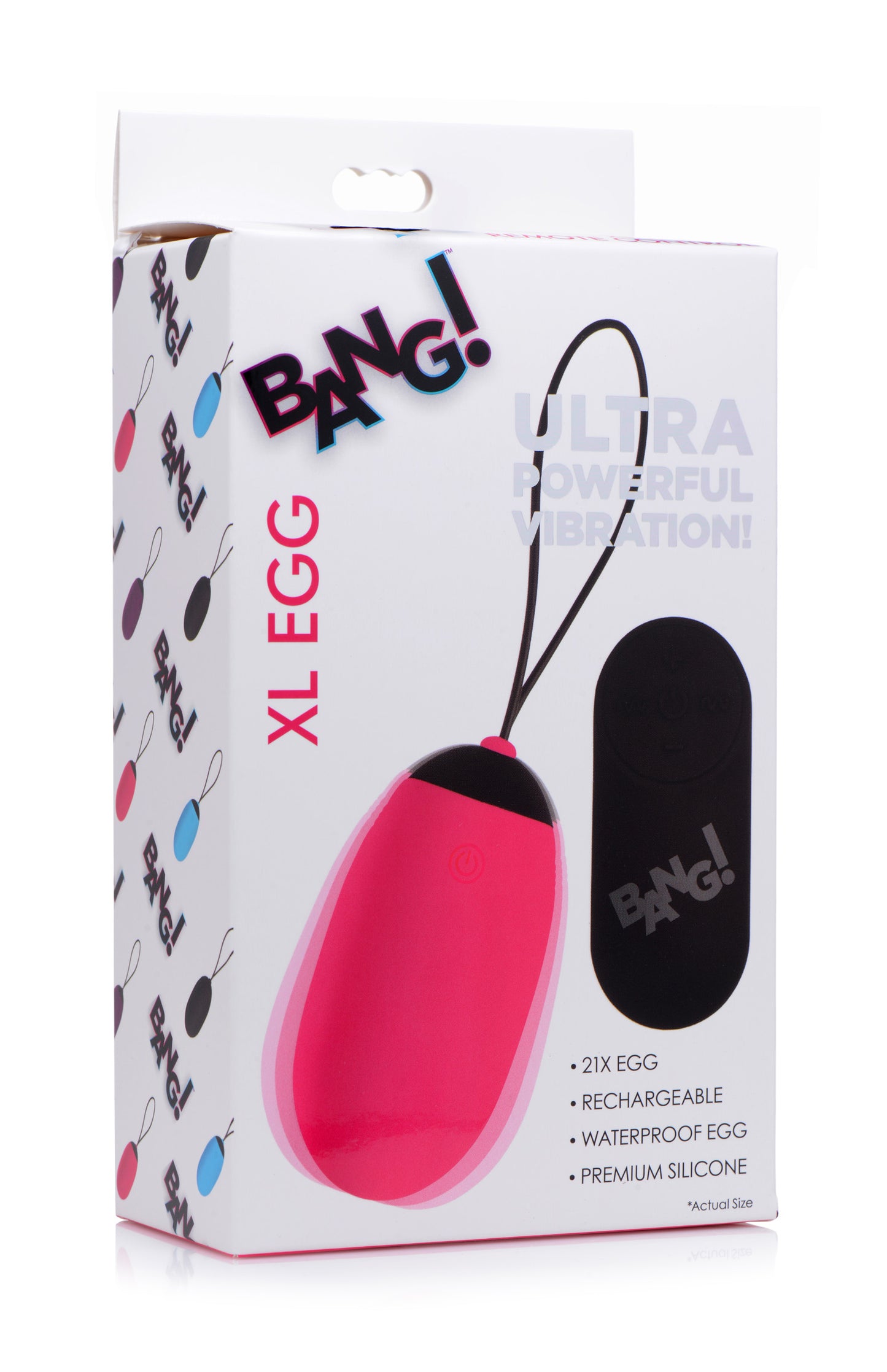 XL Silicone Vibrating Egg - Pink - UABDSM