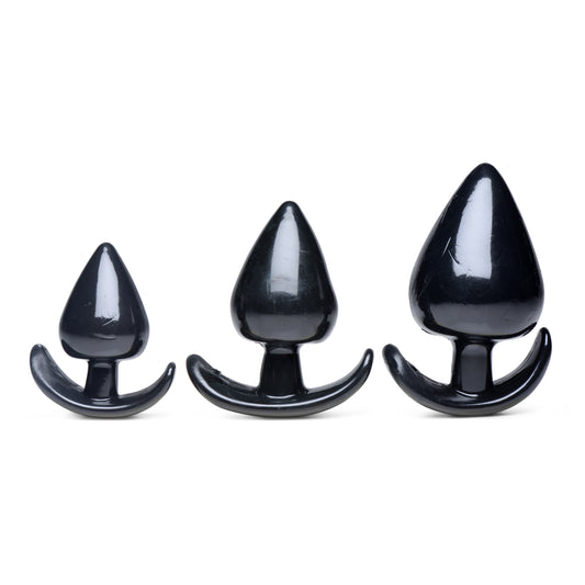 Triple Spades 3 Piece Anal Plug Set Triple Spades 3 Piece Anal Plug Set - UABDSM