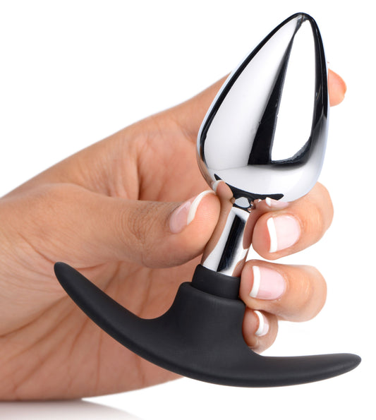 Dark Invader Metal and Silicone Anal Plug - Medium - UABDSM