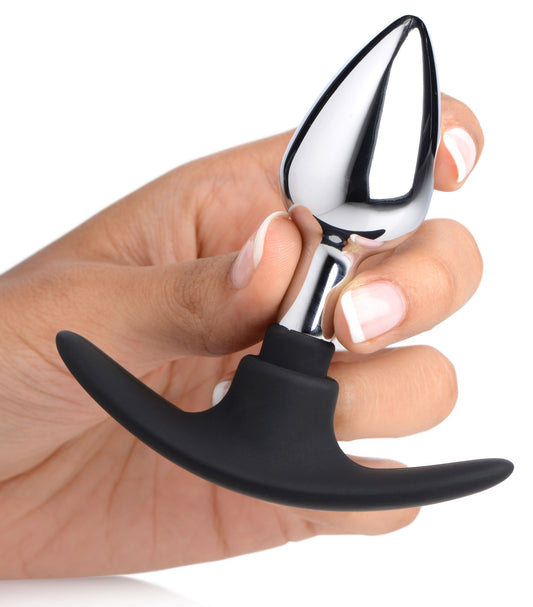 Dark Invader Metal and Silicone Anal Plug - Small - UABDSM