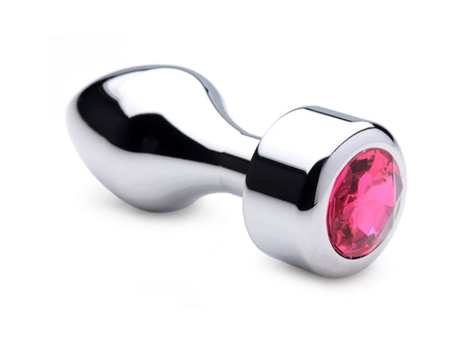 Hot Pink Gem Weighted Anal Plug - Large - UABDSM