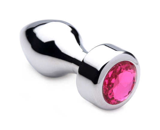Hot Pink Gem Weighted Anal Plug - Medium - UABDSM