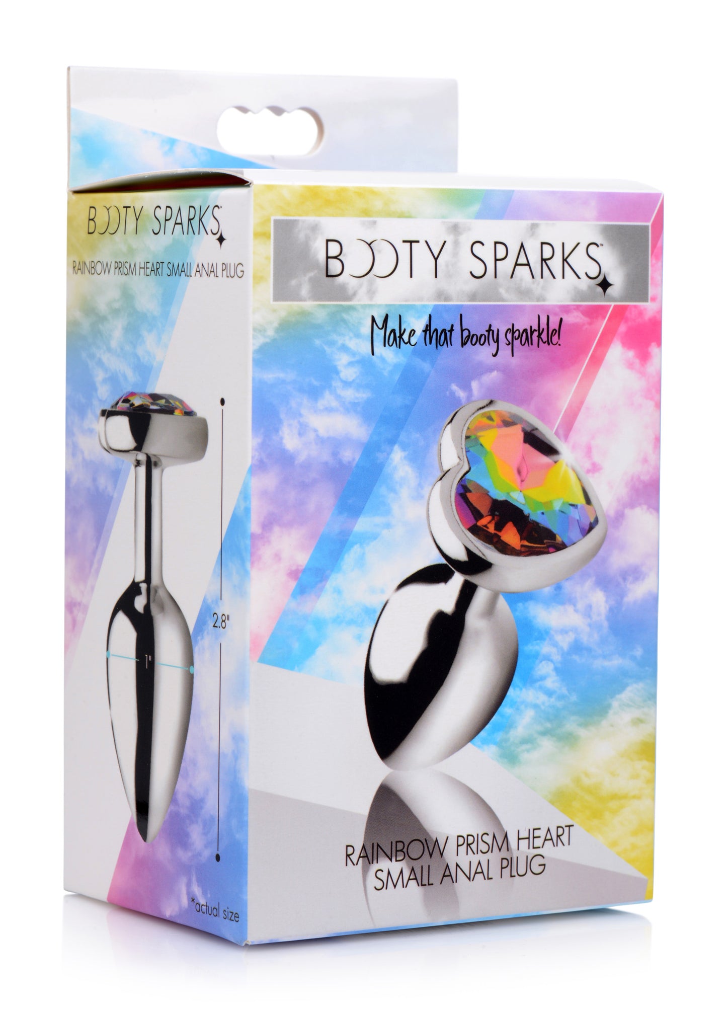 Rainbow Prism Heart Anal Plug - Small - UABDSM