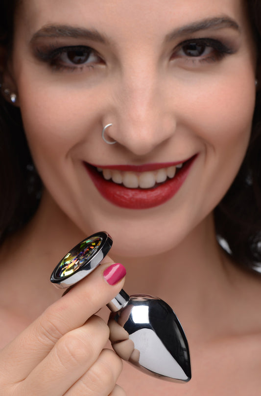 Rainbow Prism Gem Anal Plug - Medium - UABDSM