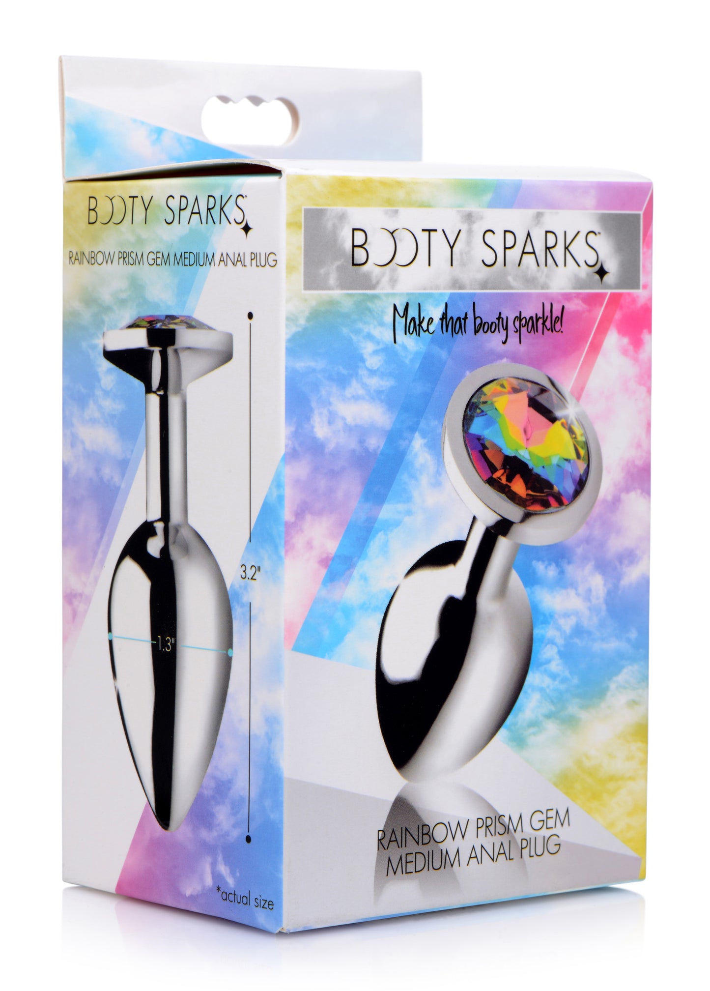 Rainbow Prism Gem Anal Plug - Medium - UABDSM