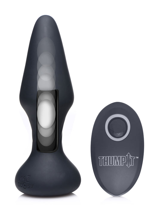7X Slim Thumping Silicone Anal Plug - UABDSM