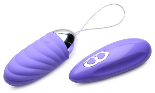 Grape Gasm 36X Swirled Vibrating Remote Control Egg - UABDSM
