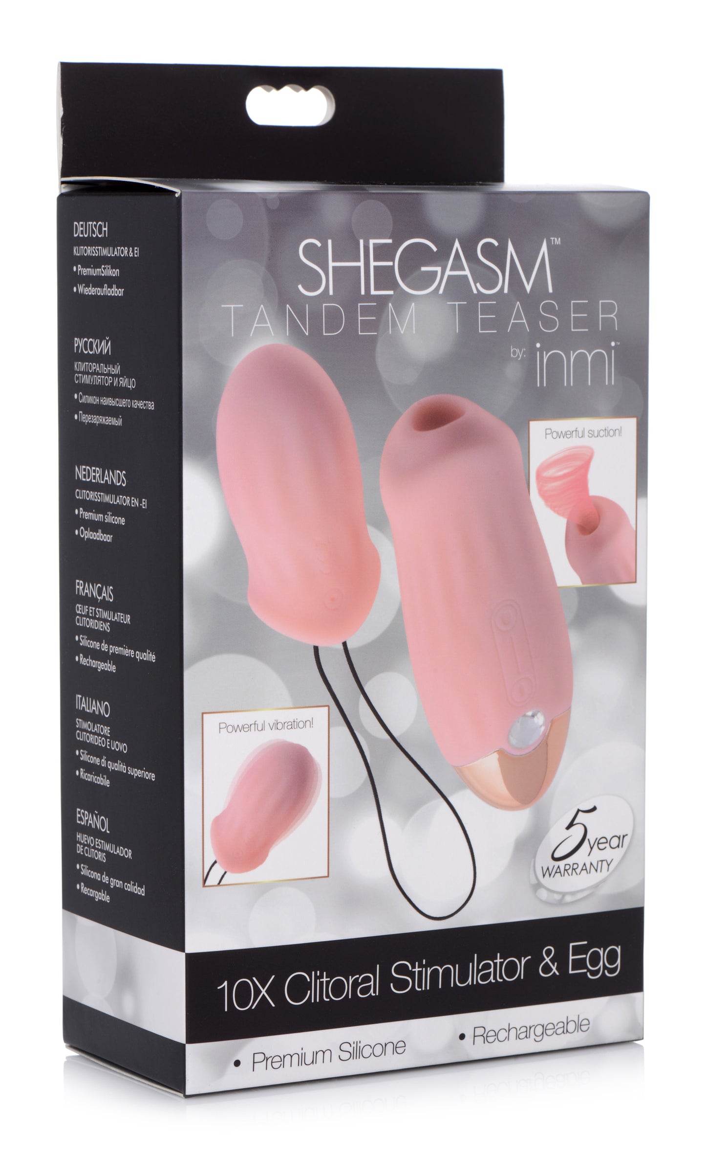 Shegasm Tandem Teaser 10X Clitoral Stimulator with bonus Egg Vibe - UABDSM