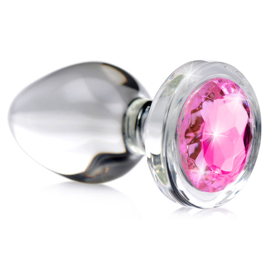 Pink Gem Glass Anal Plug - Small Pink Gem Glass Anal Plug - Small - UABDSM