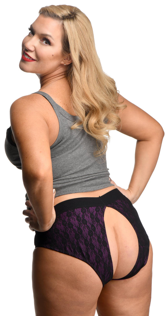 Lace Envy Crotchless Panty Harness - L-XL - UABDSM