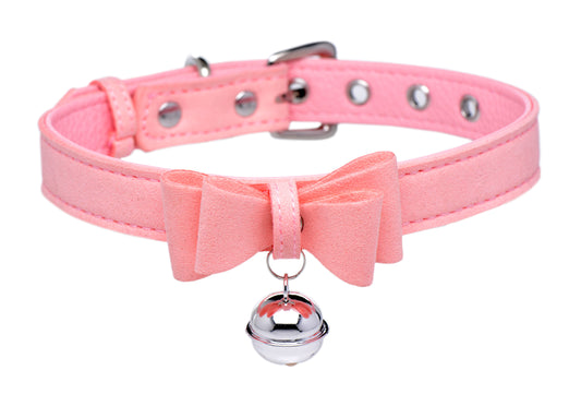Sugar Kitty Cat Bell Collar - Pink/Silver - UABDSM