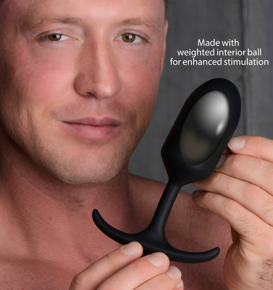 Premium Silicone Weighted Anal Plug - Large - UABDSM