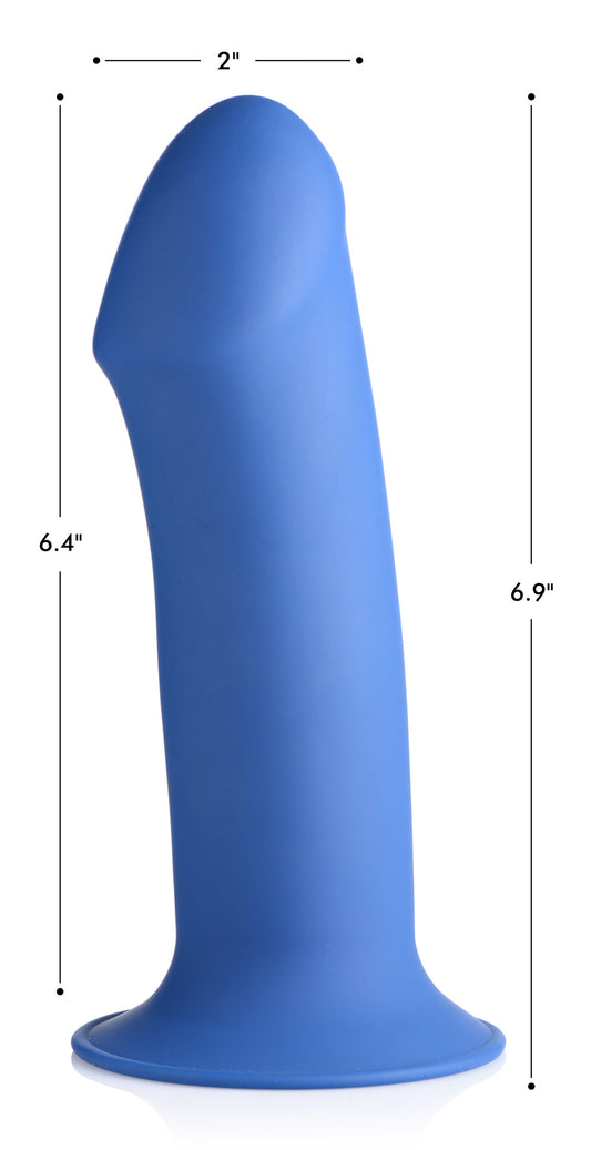 Squeezable Thick Phallic Dildo - Blue - UABDSM