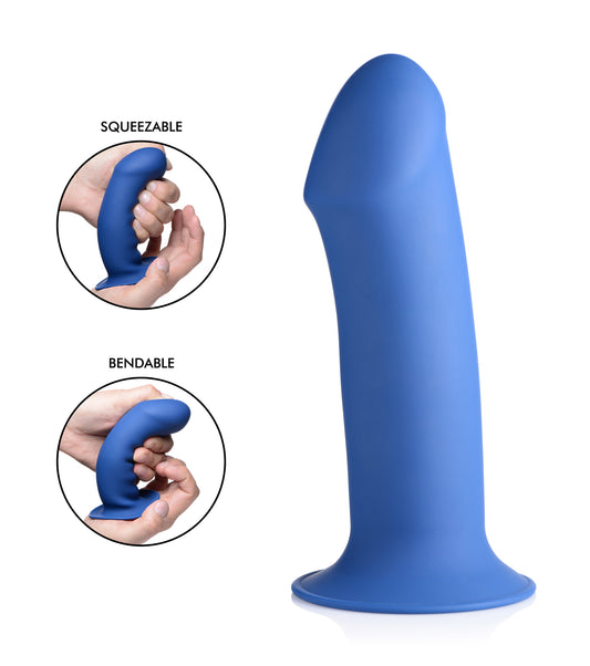 Squeezable Thick Phallic Dildo - Blue Squeezable Thick Phallic Dildo - Blue - UABDSM