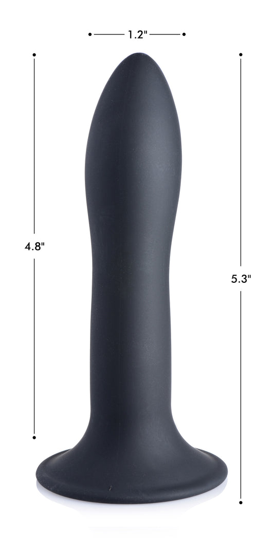 Squeezable Slender Dildo - Black - UABDSM
