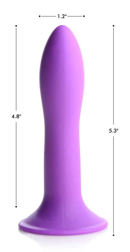 Squeezable Slender Dildo - Purple - UABDSM