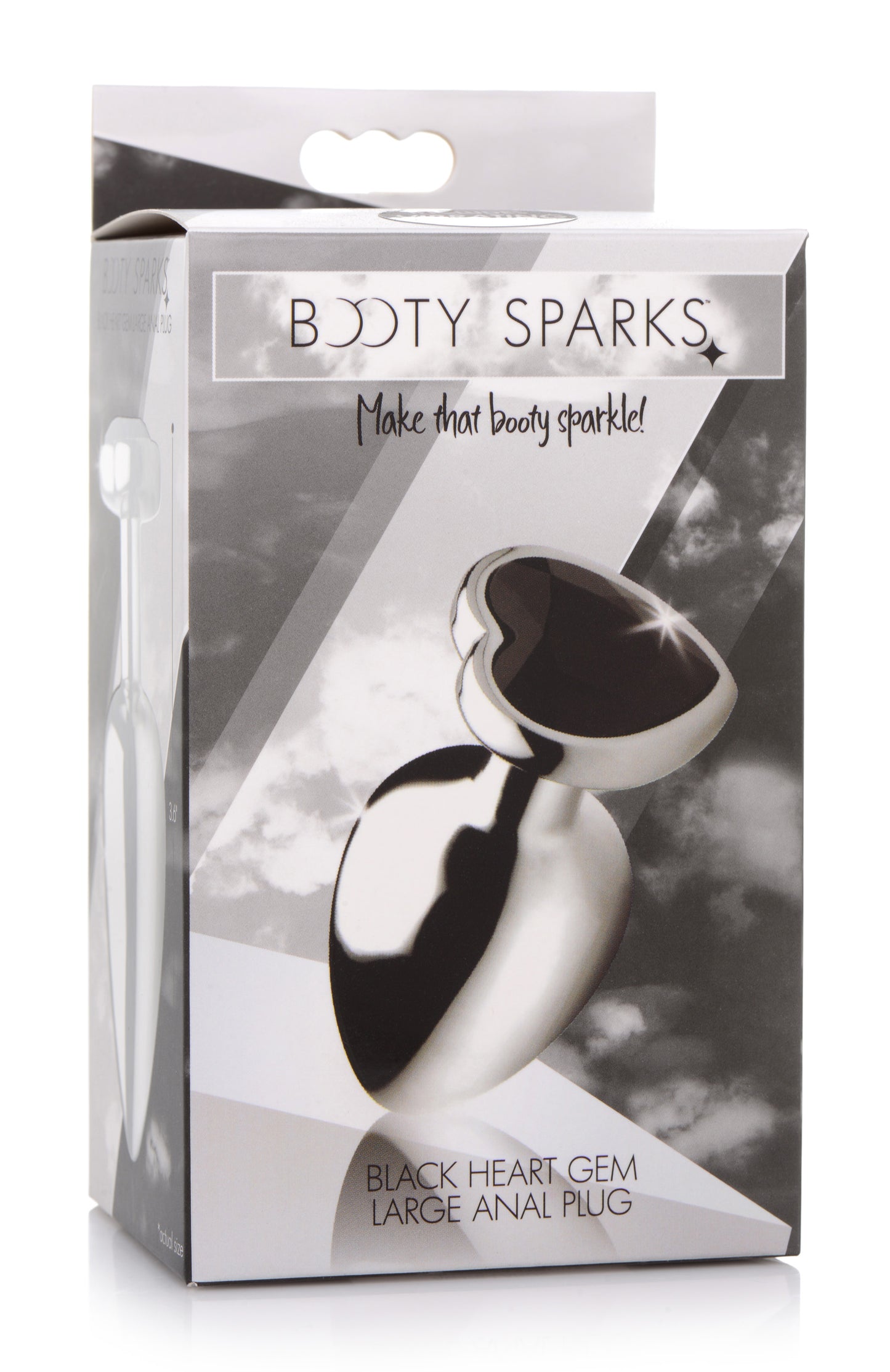 Black Heart Gem Anal Plug - Large - UABDSM