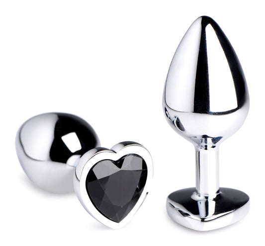 Black Heart Gem Anal Plug - Medium - UABDSM