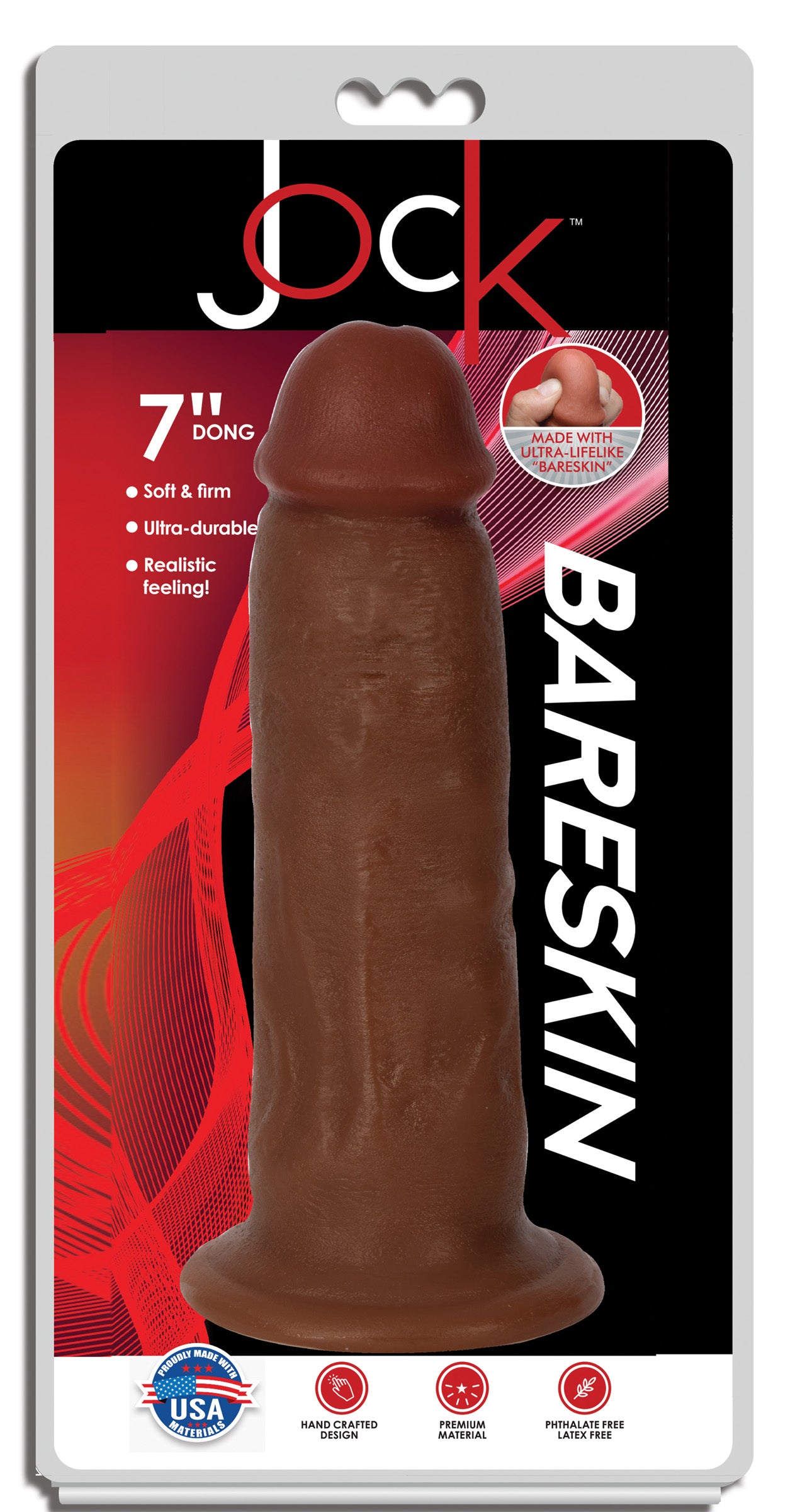 Jock Dark Bareskin Dildo - 7 Inch - UABDSM