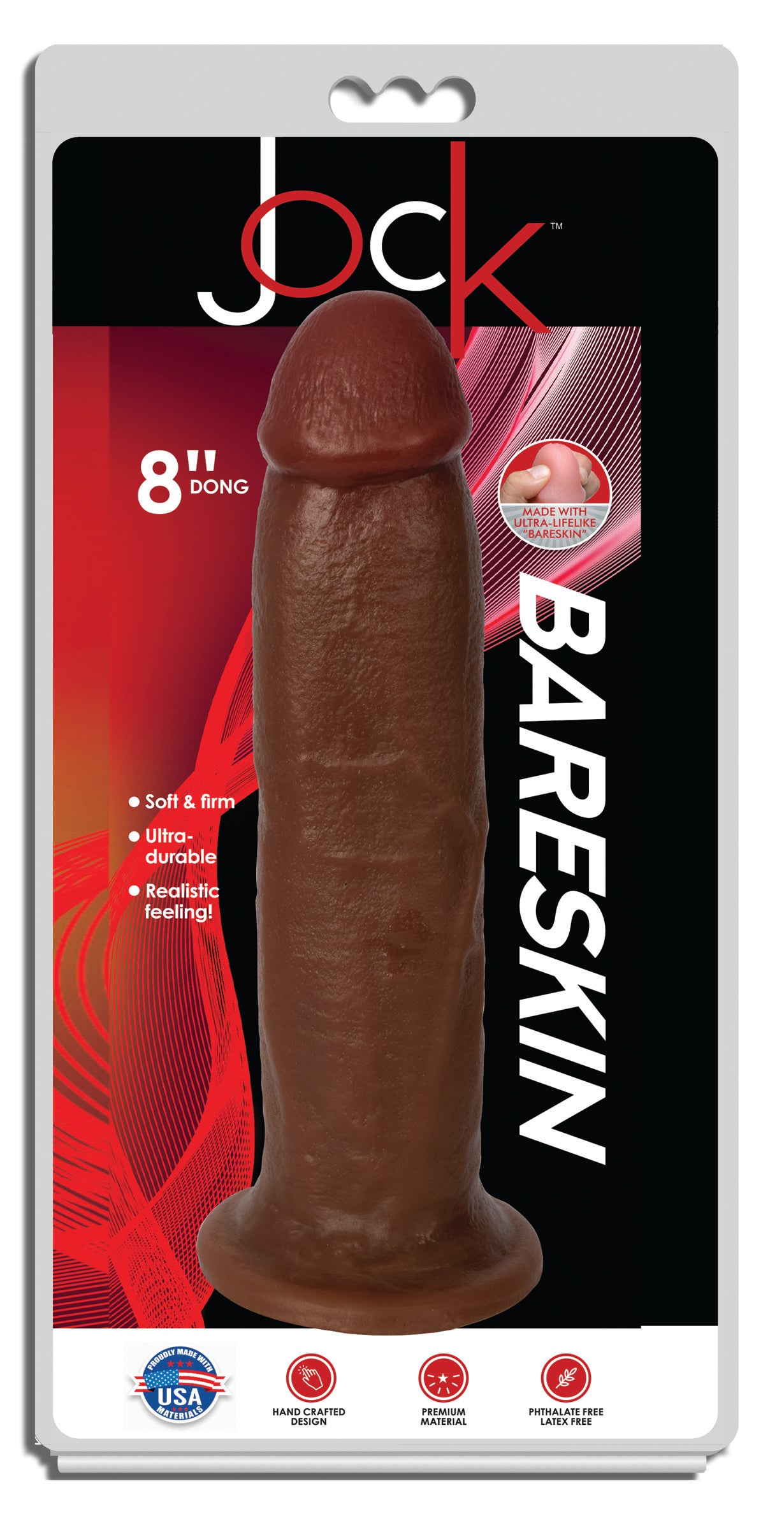 Jock Dark Bareskin Dildo - 9 Inch - UABDSM