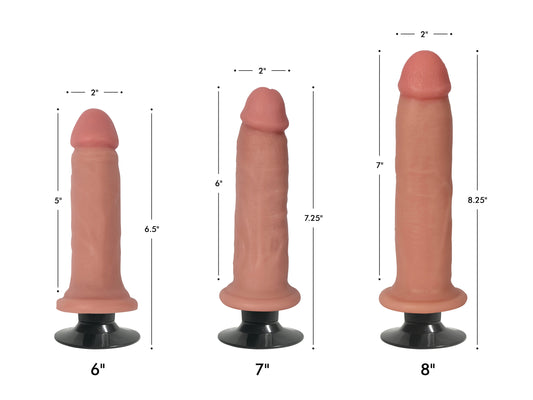 Jock Light Bareskin Vibrating Dildo - 8 Inch - UABDSM