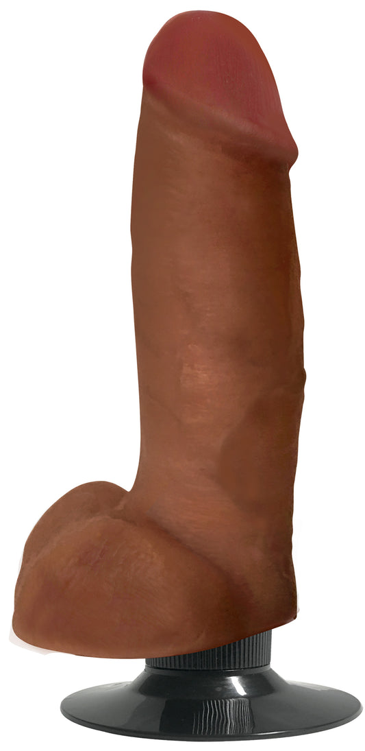 Jock Dark Bareskin Vibrating Dildo with Balls - 7 Inch Jock Dark Bareskin Vibrating Dildo with Balls - 7 Inch - UABDSM
