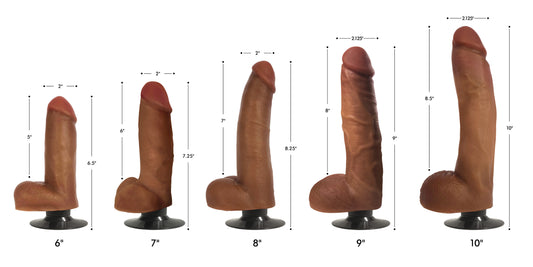Jock Dark Bareskin Vibrating Dildo with Balls - 8 Inch - UABDSM