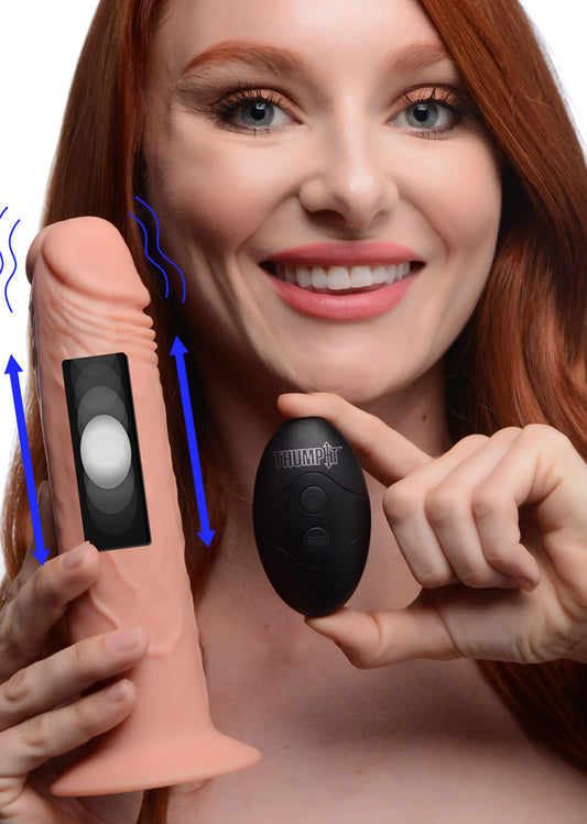 7X Remote Control Vibrating and Thumping Dildo - Light 7X Remote Control Vibrating and Thumping Dildo - Light - UABDSM