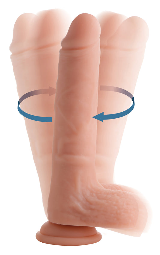 Vibrating and Rotating Remote Control Silicone Dildo with Balls - 8 Inch Vibrating and Rotating Remote Control Silicone Dildo with Balls - 8 Inch - UABDSM