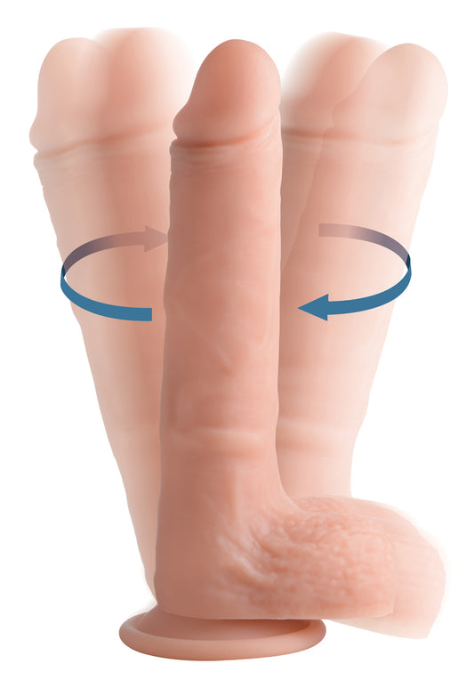 Vibrating and Rotating Remote Control Silicone Dildo with Balls - 9 Inch Vibrating and Rotating Remote Control Silicone Dildo with Balls - 9 Inch - UABDSM