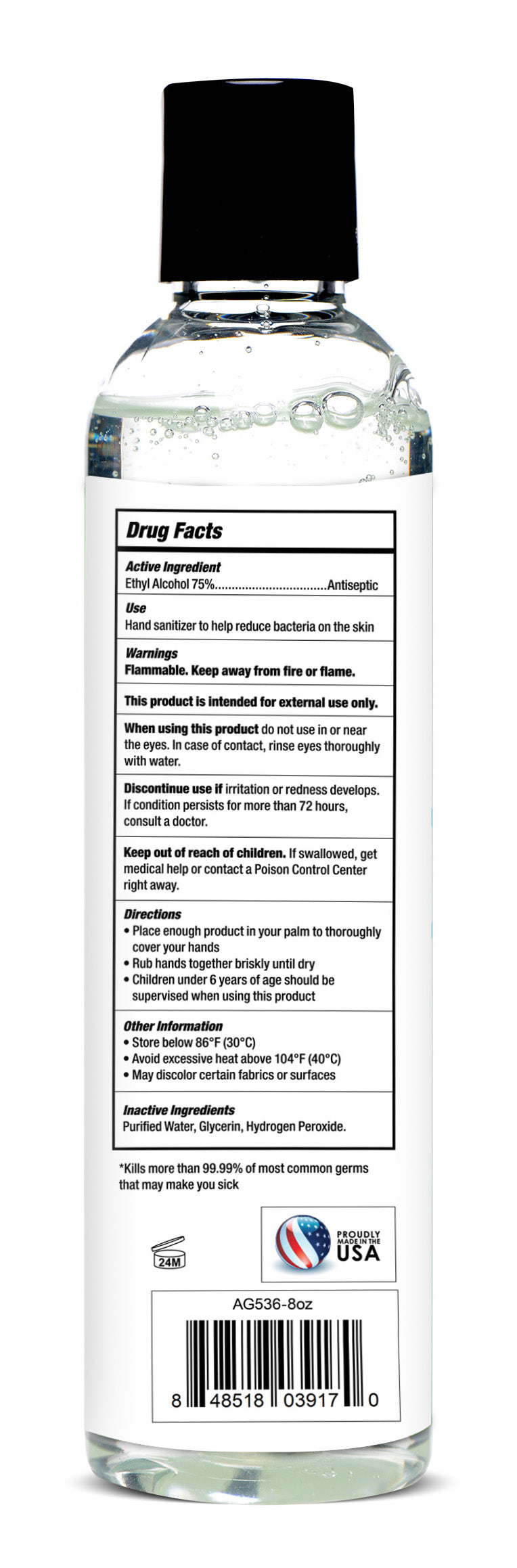 Advanced Hand Sanitizer - 8 oz - UABDSM