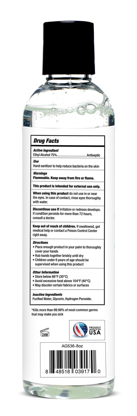 Advanced Hand Sanitizer - 8 oz - UABDSM