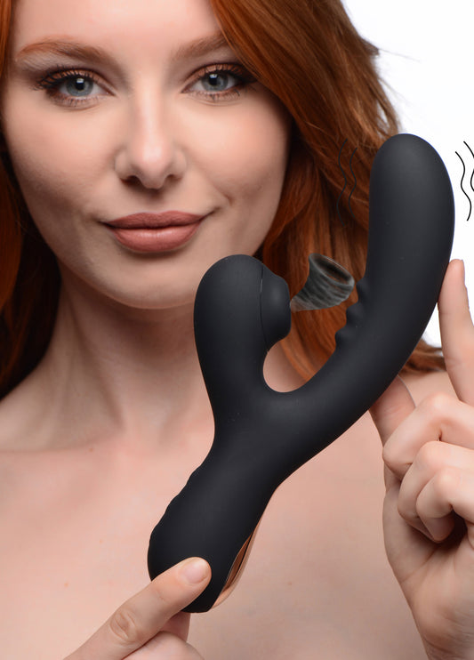 8X Silicone Suction Rabbit - Black 8X Silicone Suction Rabbit - Black - UABDSM