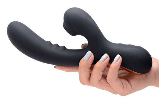 8X Silicone Suction Rabbit - Black - UABDSM