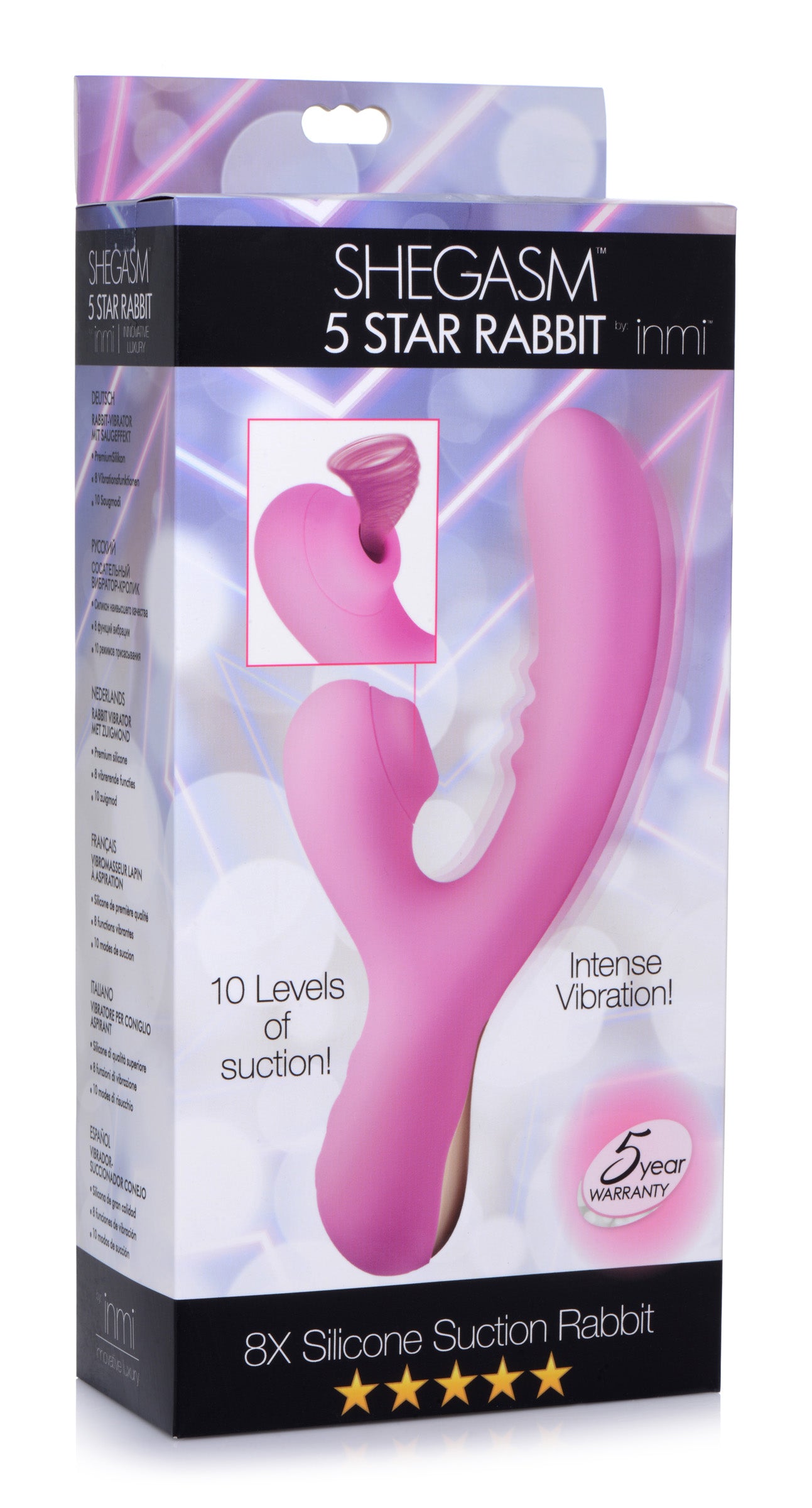 8X Silicone Suction Rabbit - Pink - UABDSM