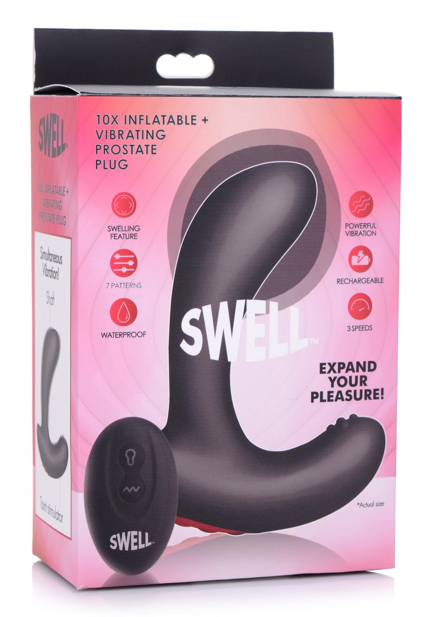 10X Inflatable and Vibrating Silicone Prostate Plug - UABDSM