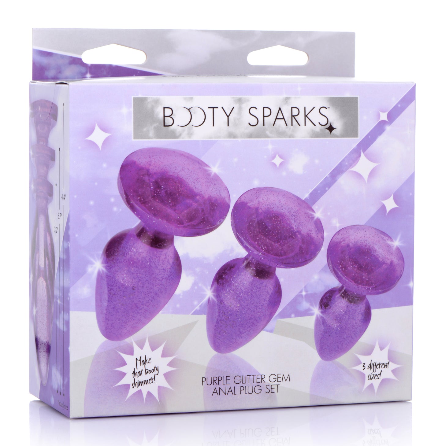 Glitter Gem Anal Plug Set - Purple - UABDSM