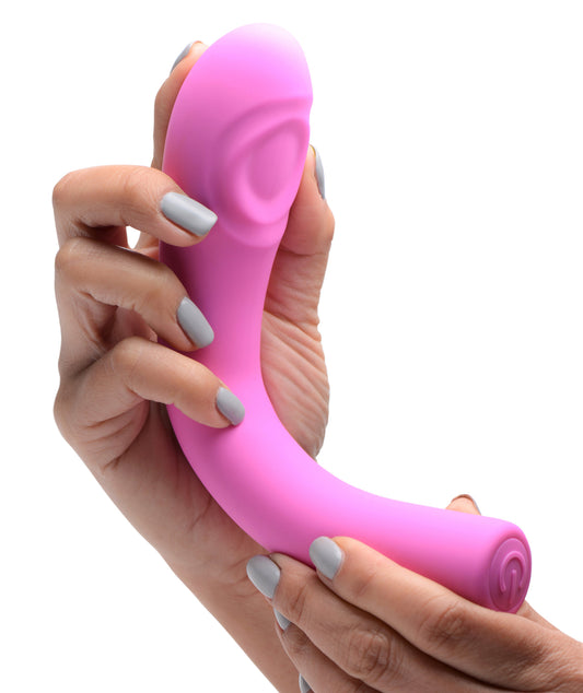 5 Star 9X Pulsing G-spot Silicone Vibrator - Pink - UABDSM