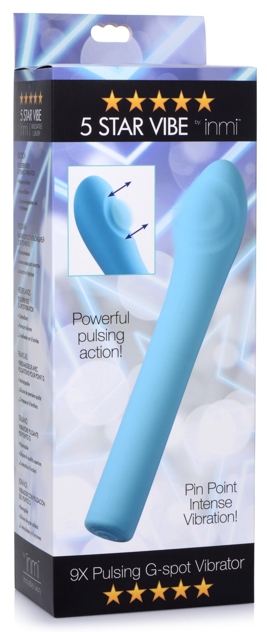 5 Star 9X Pulsing G-spot Silicone Vibrator - Teal - UABDSM