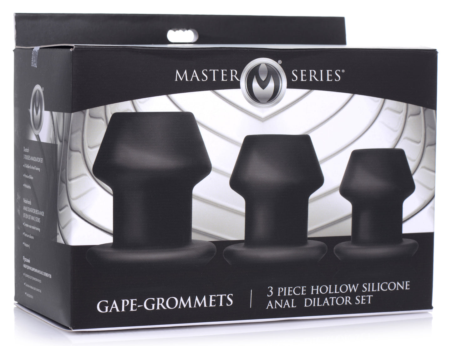 Gape-Grommets 3 Piece Hollow Silicone Anal Dilator Set - UABDSM