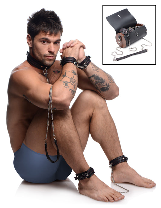 Kinky Clutch Black Bondage Set with Carrying Case - UABDSM