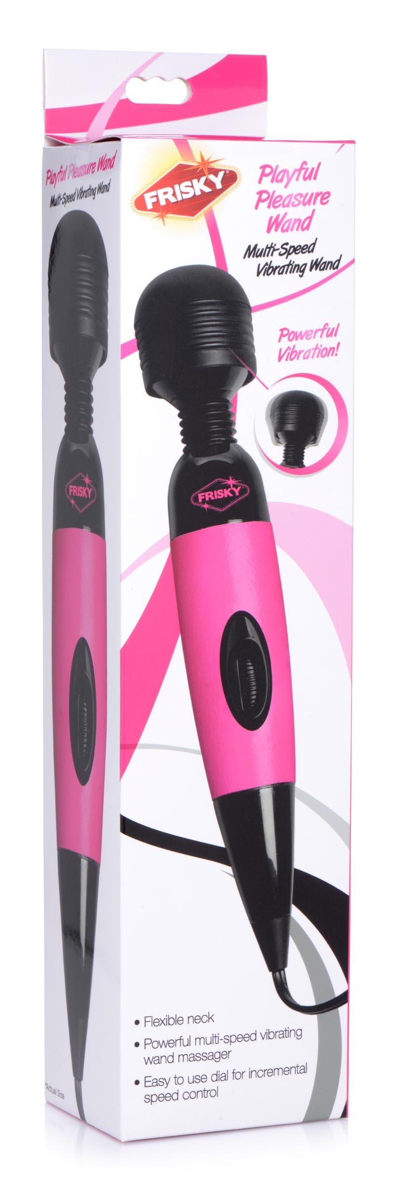Playful Pleasure Multi-Speed Vibrating Wand - Pink - UABDSM