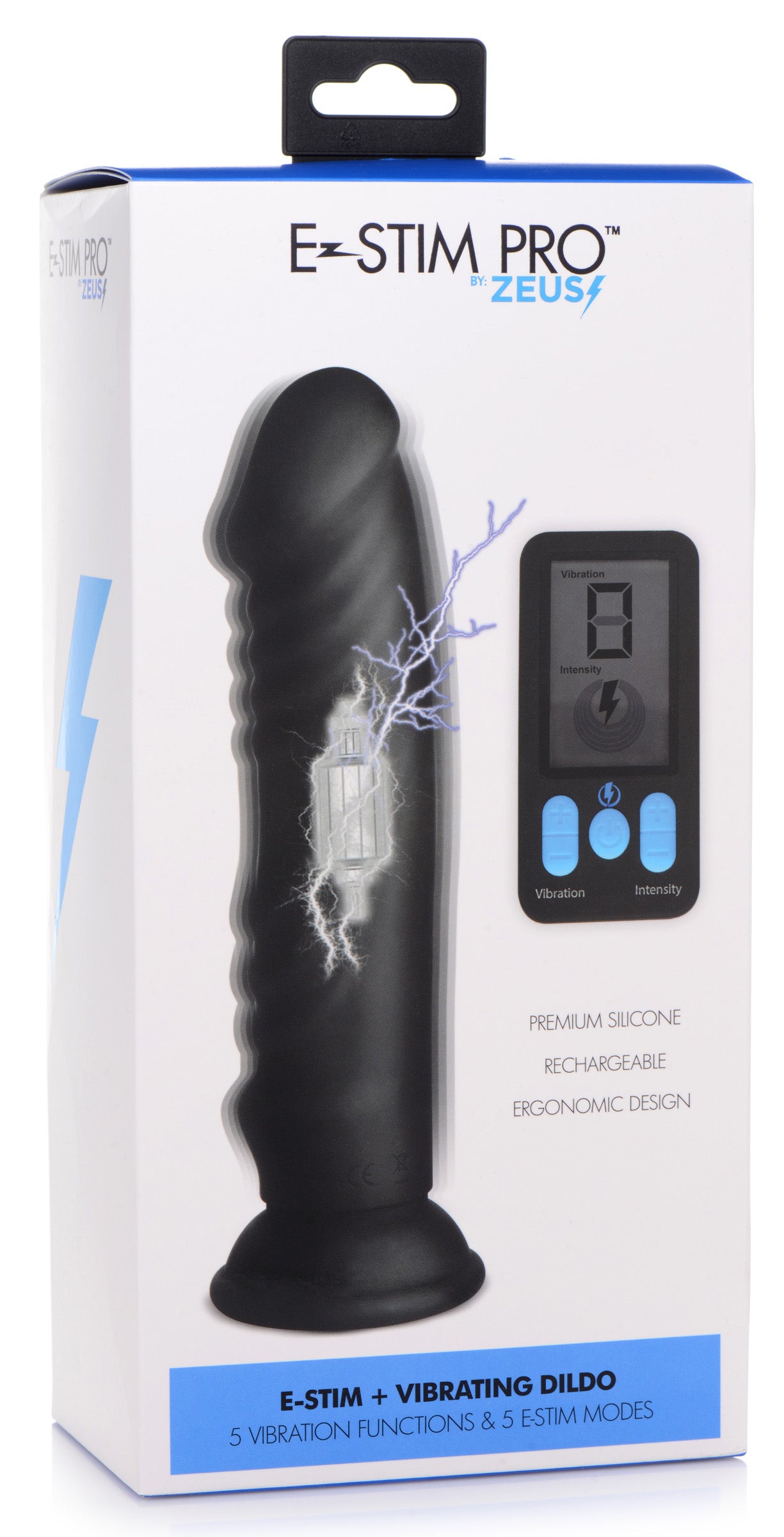 E-Stim Pro 5x Vibrating Dildo with Remote Control - UABDSM