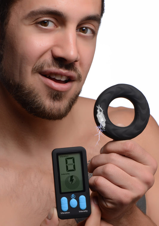E-Stim Pro Silicone Vibrating Cock Ring - 1.5 Inch E-Stim Pro Silicone Vibrating Cock Ring - 1.5 Inch - UABDSM