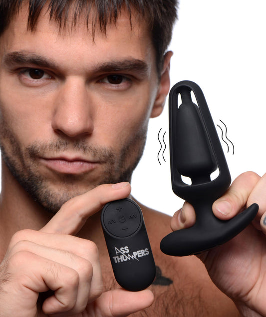 7X Vibrating Hollow Silicone Anal Plug 7X Vibrating Hollow Silicone Anal Plug - UABDSM