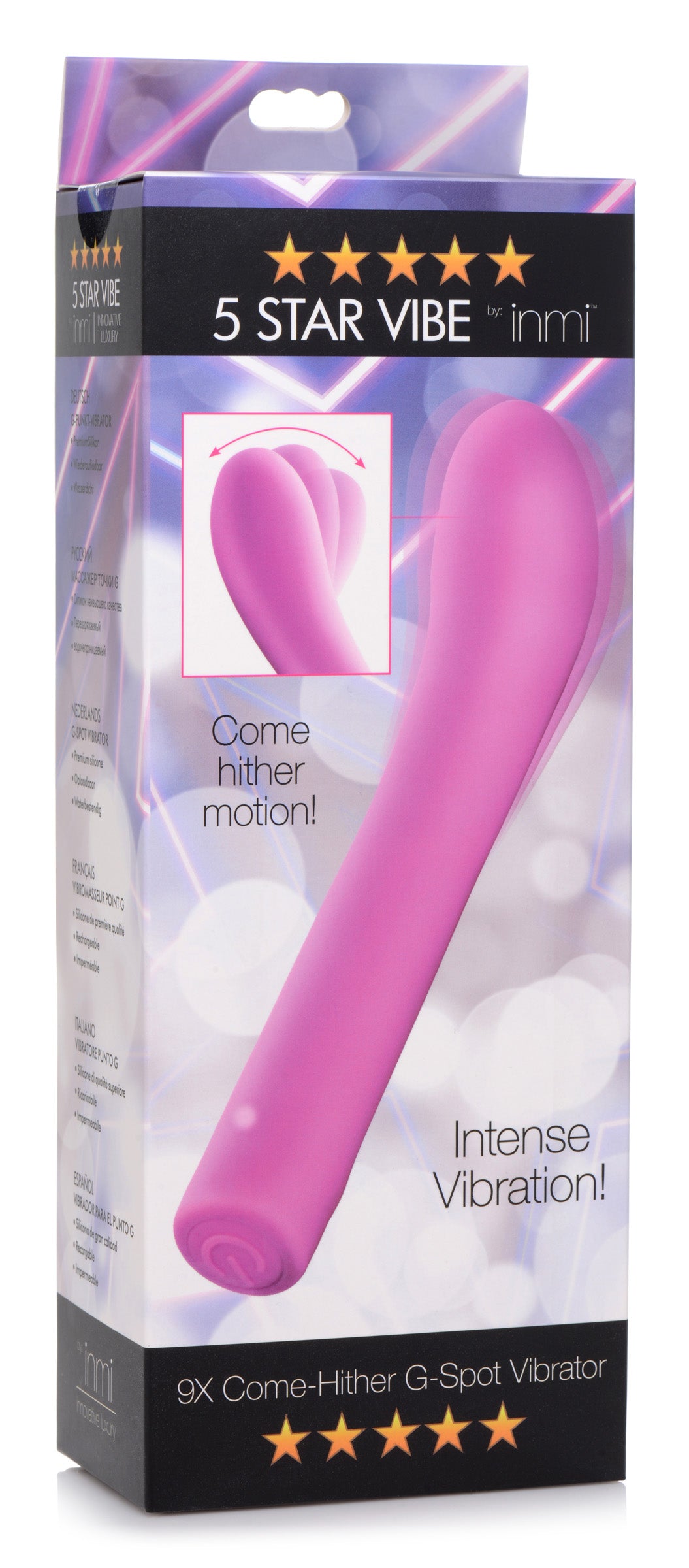 5 Star 9X Come-Hither G-Spot Silicone Vibrator - Pink - UABDSM