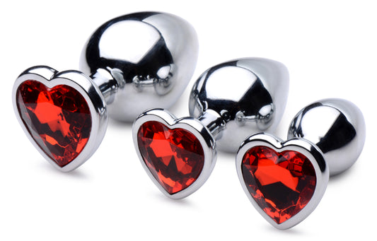 Red Heart Gem Anal Plug Set Red Heart Gem Anal Plug Set - UABDSM
